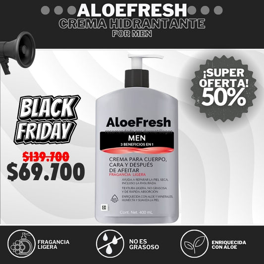 AloeFresh - Crema hidratante para hombre 3 en 1